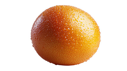 Fresh, ripe oranges with green leaves, isolated on white, highlight healthy citrus fruit