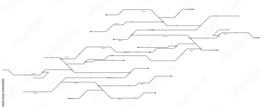Poster vector technology black circuit diagram concept. abstract technology on white background. high-tech 