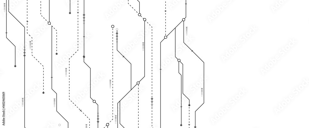 Poster abstract digital technology futuristic internet network speed connection white and black background.