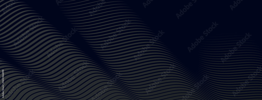Poster dark blue background with wavy lines. the background features a textured, flowing pattern. blue colo