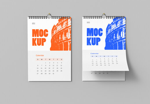 Two Wall Calendars Mockups