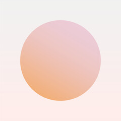 Minimalist pastel gradient circle illustration vector