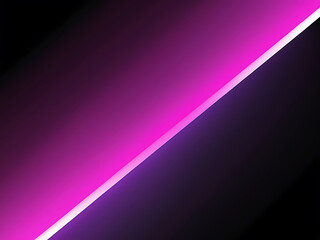Fototapeta premium Vibrant pink and purple glowing neon curve on a dark abstract background, ai