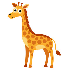 giraffe cartoon isolated on white