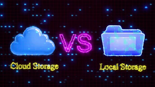 Cloud Storage Vs. Local Storage A Comprehensive Comparison Of Data Solutions, Cloud Storage Vs. Local Storage Comparison, Highlighting Digital Data Saving Methods And Modern Computing Choices