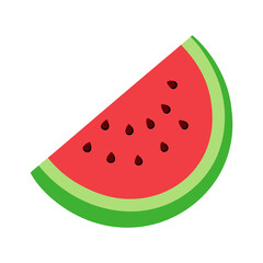 Watermelon Slice with Seeds Photo on White Background for Fresh Summer Fruit and Tropical Designs, Watermelon Slice Photo, Juicy Watermelon Closeup, Fresh Watermelon Slice Image

