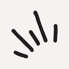 Minimalist black brush strokes on a light, element vector
