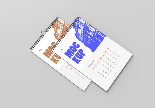 Two Wall Calendar Mockups