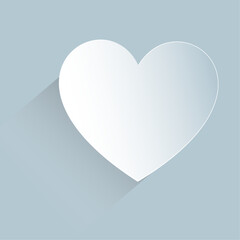 white paper heart