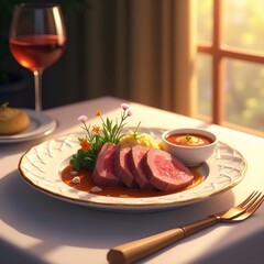 At first glance, the plate looked like a photograph&mdash;too precise, too vivid to be real. Yet there it was: a mesmerizing, hyperrealistic presentation of meat that defied expectation