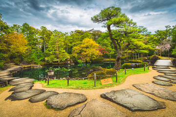 Fototapeta premium Spring at Koko-en garden, Himeji, Japan, South East Asia