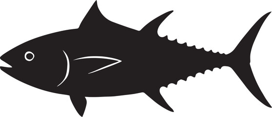 Black and White Tuna Silhouette Designs Free Black and White Fish Images for Fishing, Seafood & Marine Art
