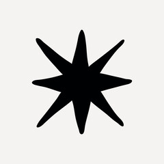 Obraz premium Abstract black star shape vector