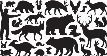 forest animal silhouettes