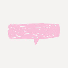 Pink speech bubble illustration. vector