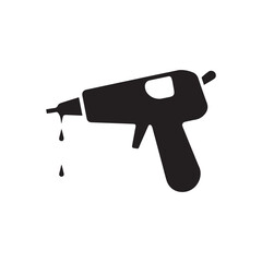 Obraz premium Glue Gun Silhouette Icon for DIY Crafts and Repair Projects