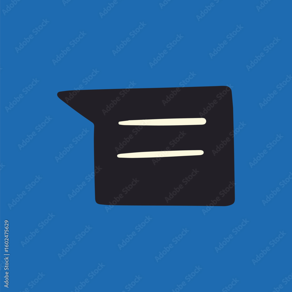 Poster speech bubble message icon retro element vector