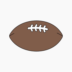 Fototapeta premium Rugby ball equipment illustration collage element vector