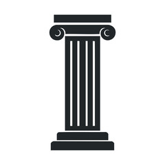 Obraz premium Classical greek ionic column illustration with fluted design