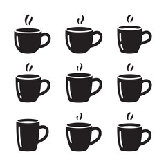 Obraz premium set of coffee cups vector 