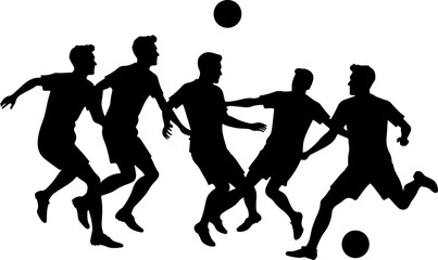 tennis, silhouette, sport, players vector bundle