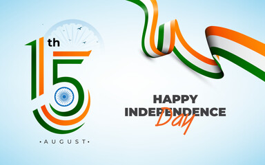 Happy Indian Independence Day Celebration Banner Design Template, Happy Independence Day Banner Illustration