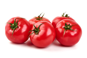 Fresh Red Tomatoes, isolated on white background