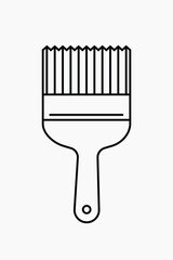 Paint brush line art vector