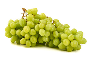 Green Grape Bunch, isolated on white background