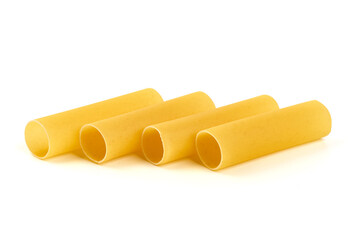Cannelloni Pasta Tubes, isolated on white background