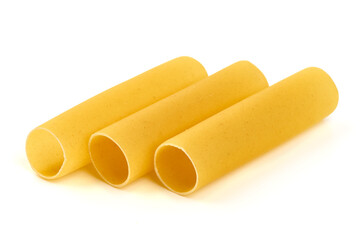 Cannelloni Pasta Tubes, isolated on white background