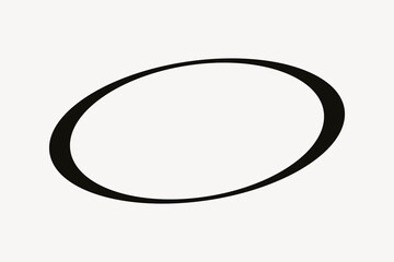 Oval, geometric shape vector