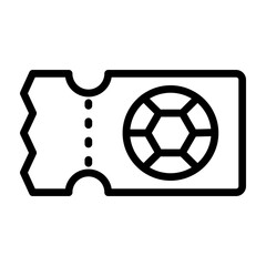 Obraz premium Match Ticket Vector Line Icon Design