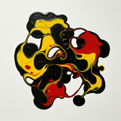 red and yellow paint