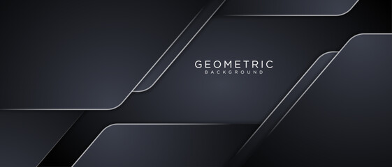 
Abstract overlapping layers isolated on a dark background. Realistic overlapping shiny metal layer elements. Futuristic technology concept. Vector illustration.