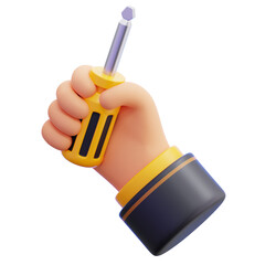 Child Hand Holding Small Screwdriver