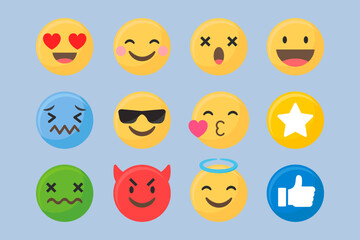 Fototapeta premium Emoticon vector set