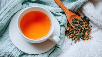 Herbal Tea Ritual Flat Lay