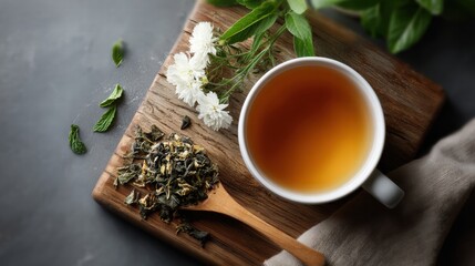 Herbal Tea Ritual Flat Lay