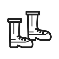 Boots icon vector image. Suitable for mobile apps, web apps and print media.