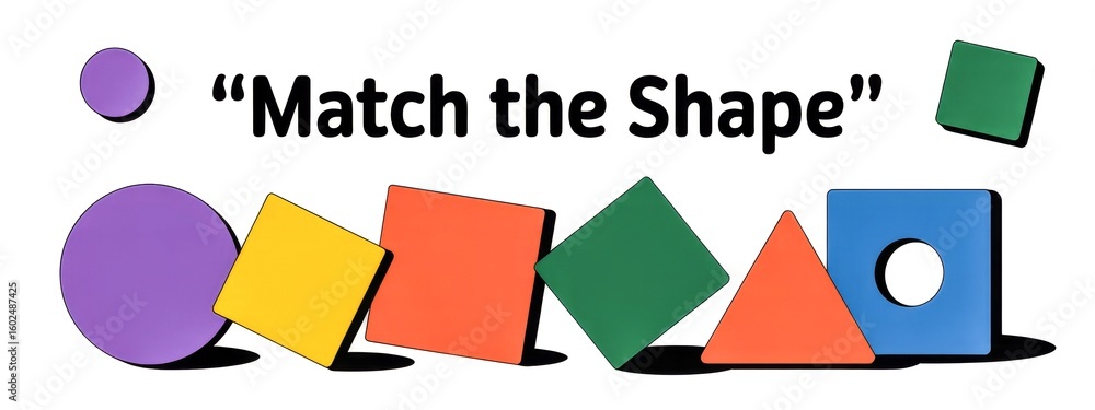 Fototapete the image is a colorful display of various shapes, including squares, triangles, and circles. the sh