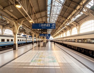 Obraz premium Empty train station platform (2)