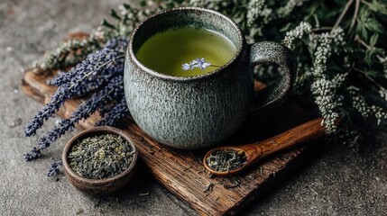 Herbal Tea Ritual Flat Lay