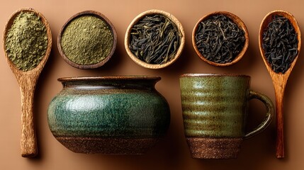 Herbal Tea Ritual Flat Lay