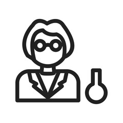 Chemist icon vector image. Suitable for mobile apps, web apps and print media.