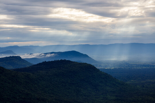 Beautiful landscape in the morning ,Pha Mor E Daeng ,Kantharalak,Sisaket,Thailand