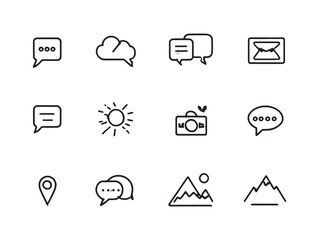 Modern Speech Bubble Text Icon