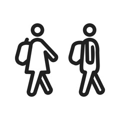 Going to School icon vector image. Suitable for mobile apps, web apps and print media.