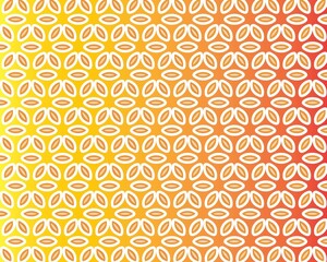 Golden geometric floral pattern with subtle gradient
