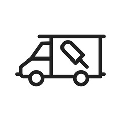 Icecream Van icon vector image. Suitable for mobile apps, web apps and print media.